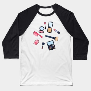 Cosmetics / make-up cartoon illustration Baseball T-Shirt